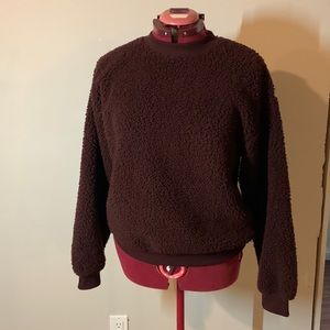 Burgundy/purple Sherpa sweater